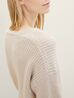Damski Sweter Tom Tailor V Neck Knitted Sweater Clouds Grey Melange - 1039242-32398