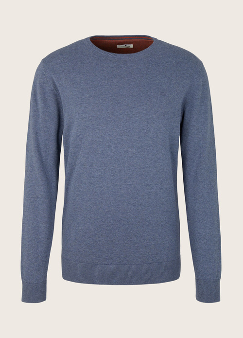 Tom Tailor® Simple knitted jumper - Vintage Indigo Blue Melange