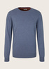 Tom Tailor Simple Knitted Jumper Vintage Indigo Blue Melange - 1012819-18964