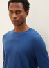 Tom Tailor Mottled Knitted Sweater Hockey Blue Dark Melange - 1027661-32618