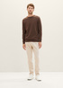 Tom Tailor® Mottled Knitted Sweater - Dark Brown Melange