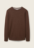 Tom Tailor Mottled Knitted Sweater Dark Brown Melange - 1027661-32717