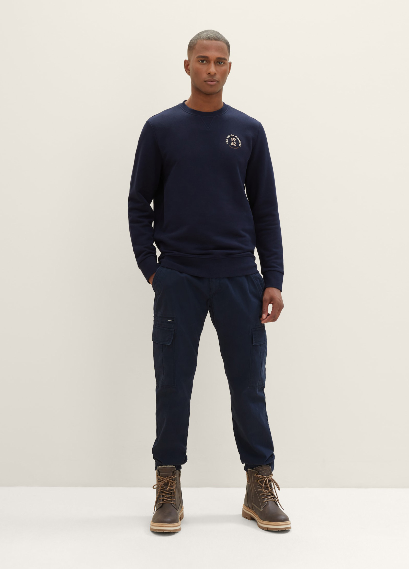 Tom Tailor® Sweatshirt With A Print - Sky Captain Blue Rozmiar L
