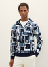 Tom Tailor Sweatshirt With An All Over Print Teal Big Letter Design - 1037817-32386
