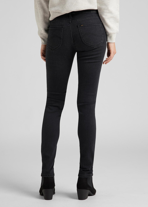 Damskie Spodnie Dinsowe Lee Scarlett Raven Black - L526YGBO