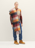 Meski Sweter Tom Tailor Knitted Sweater With A Check Pattern Orange Colorful Block Check - 1038248-32310