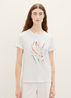 Tom Tailor T Shirt With A Print Off White - 1038045-10332