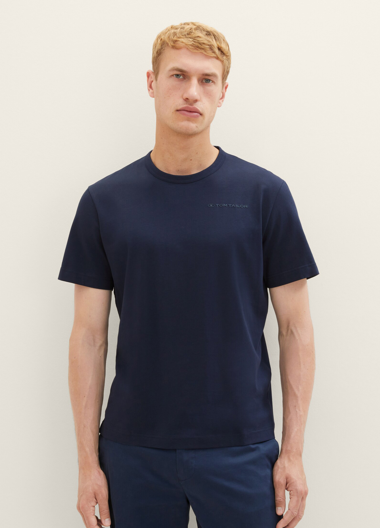 Size M Blue Basic Sky Tom Tailor® Captain T-shirt -