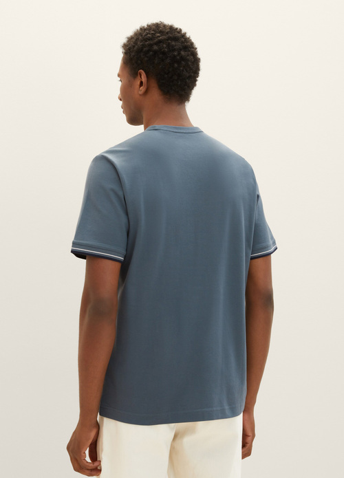 Tom Tailor T Shirt With A Print Dusty Dark Teal - 1037823-32506
