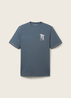 Tom Tailor T Shirt With A Print Dusty Dark Teal - 1037823-32506