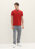 Meska Koszulka Polo Tom Tailor Polo Shirt With A Logo Print Velvet Red - 1038848-14302
