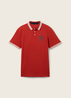 Meska Koszulka Polo Tom Tailor Polo Shirt With A Logo Print Velvet Red - 1038848-14302