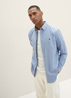 Tom Tailor® Textured Shirt - Hockey Blue Offwhite Structure