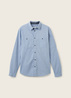Tom Tailor® Textured Shirt - Hockey Blue Offwhite Structure