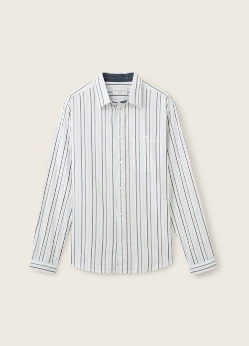 Tom Tailor Striped Shirt Off White Colorful Stripe - 1038777-33892