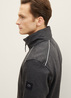 Tom Tailor Jacket With A Concealed Hood Anthracite Knitted Structure - 1037324-31109