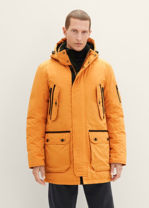 Tom Tailor Parka With A Removable Hood Tomato Cream Orange - 1037356-32243