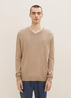 Meski Sweter Tom Tailor Simple Knitted Jumper Hazel Brown Melange - 1012820-31089