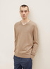 Mski Sweter Tom Tailor Simple Knitted Jumper Hazel Brown Melange - 1012820-31089