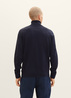 Meski Sweter Tom Tailor Basic Knitted Sweater With A Turtleneck Knitted Navy Melange - 1038202-13160