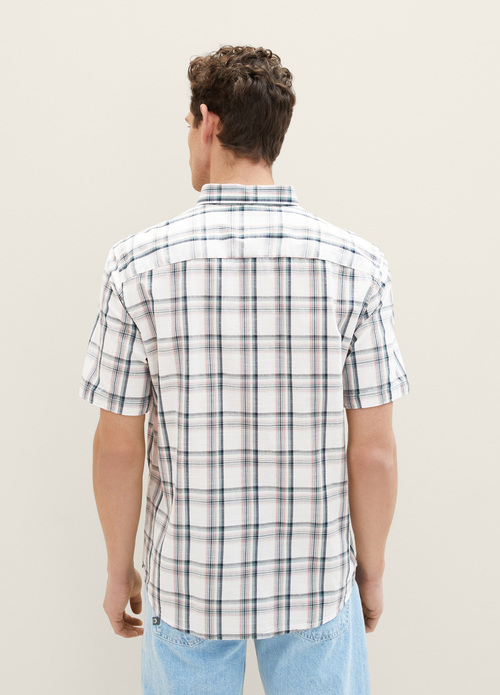 Tom Tailor® Shirt In A Checked Pattern - Off White Colorful Check