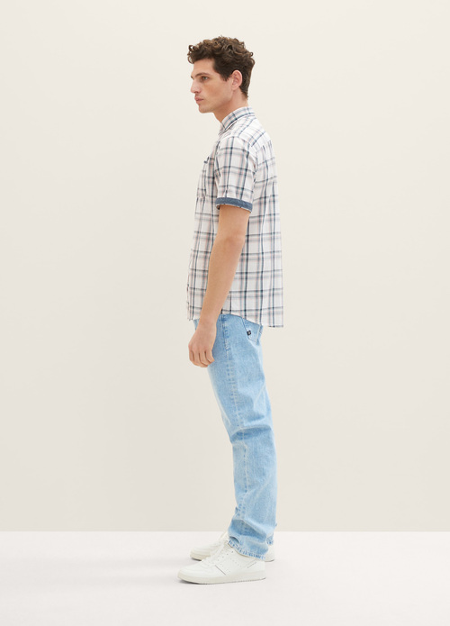 Tom Tailor Shirt In A Checked Pattern Off White Colorful Check - 1037066-31316