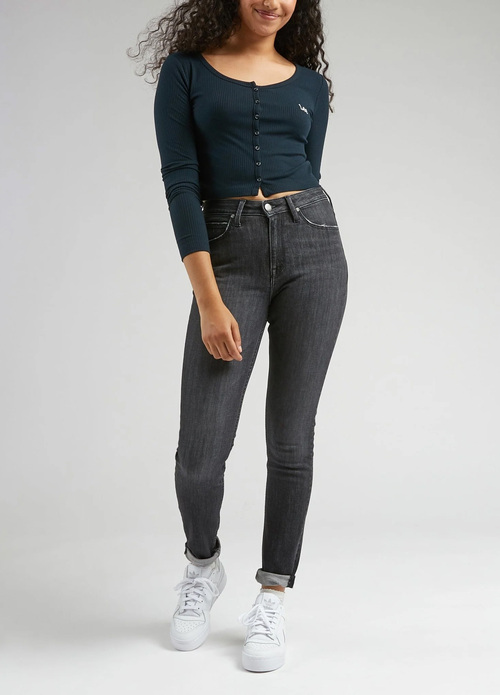 Damskie Spodnie Dzinsowe Lee Scarlett High Middle Of The Night - L626GSB42