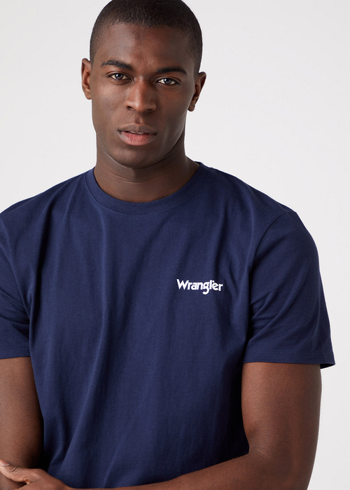 Meski T Shirt Wrangler 2 Pack Sign Off Tee Real Navywhite - W7BZFQXW4
