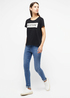 Damski T Shirt Mustang Jeans Style Alma Black - 1013932-4142