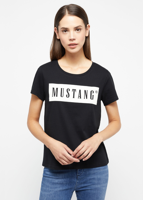 Damski T Shirt Mustang Jeans Style Alma Black - 1013932-4142