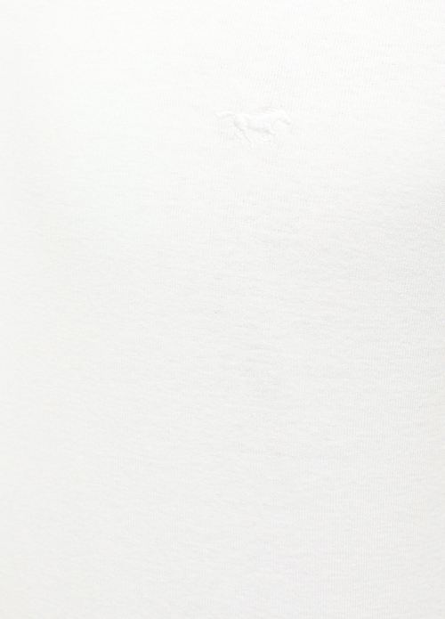 Meski T Shirt Mustang Jeans Amado V Neck Cannoli Cream - 1014661-2084