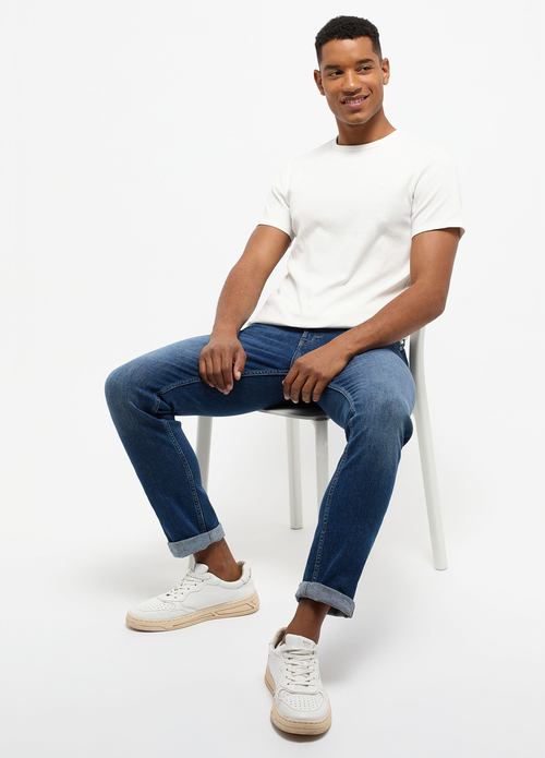 Meski T Shirt Mustang Jeans Allen Cannoli Cream - 1014662-2084