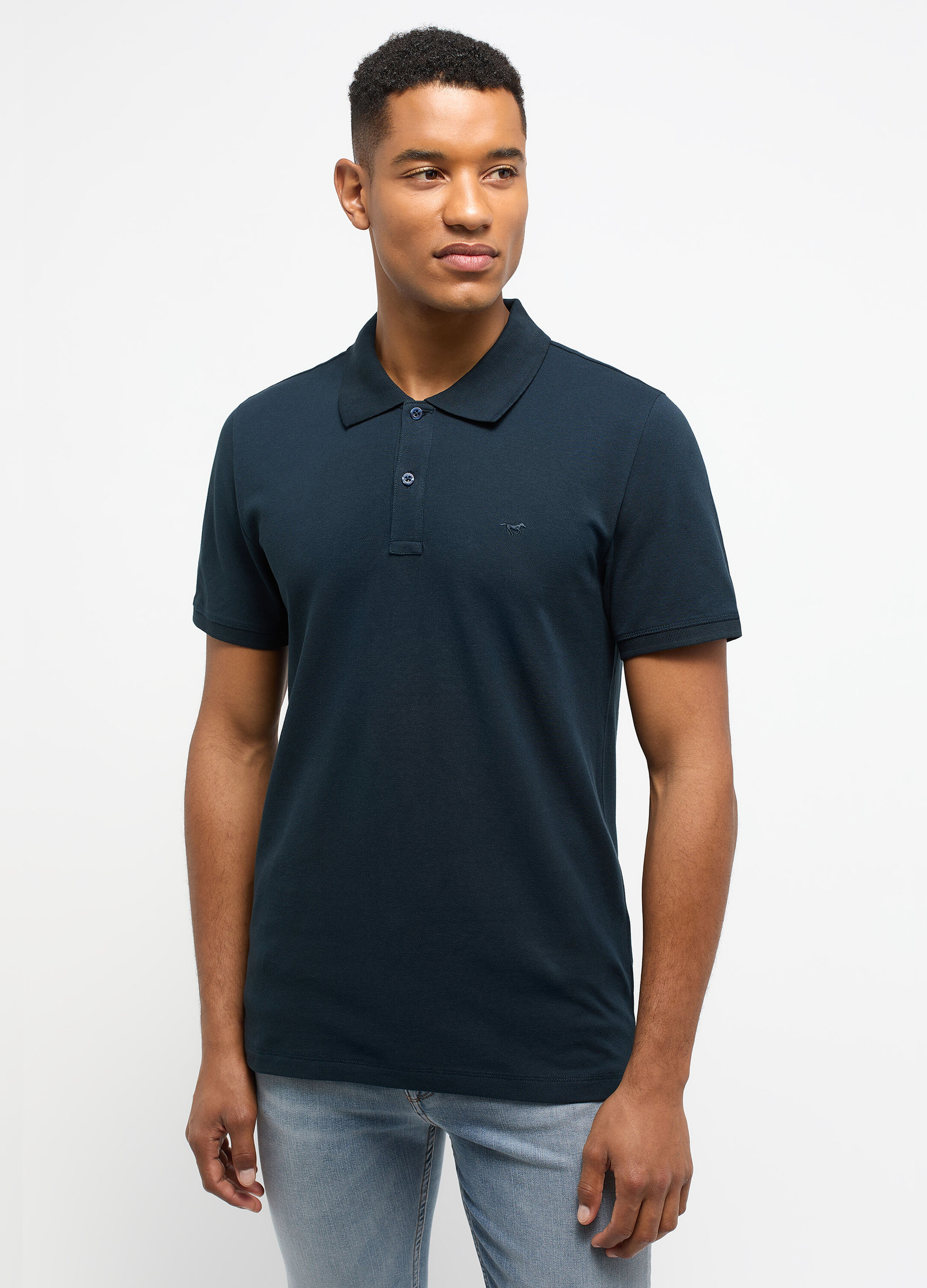 Meska Koszulka Polo Mustang Jeans Palco Carbon - 1014694-4135