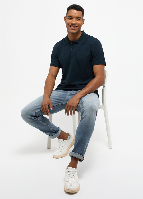 Meska Koszulka Polo Mustang Jeans Palco Carbon - 1014694-4135