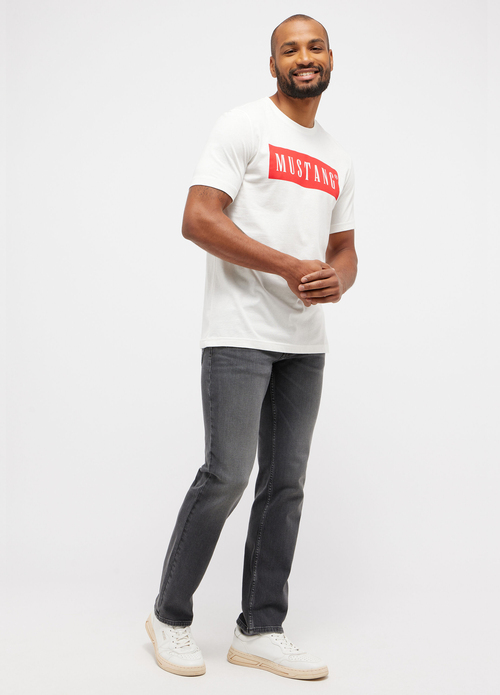 Meski T Shirt Mustang Jeans Austin Cannoli Cream - 1014749-2084