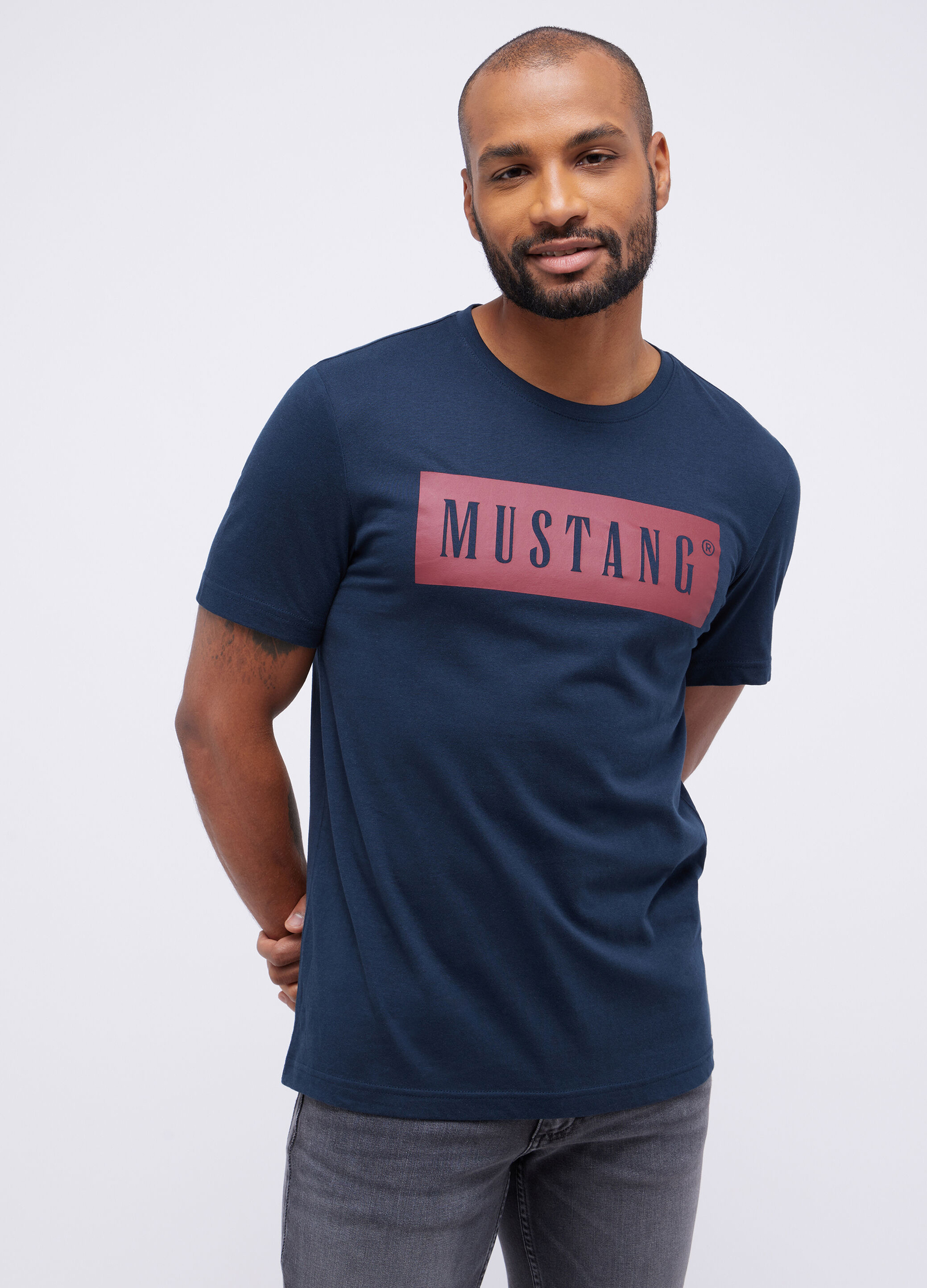 Meski T Shirt Mustang Jeans Austin Carbon - 1014749-4135