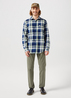 Mska Koszula Materiaowe Wrangler One Pocket Shirt Yellow Indigo - 112350395