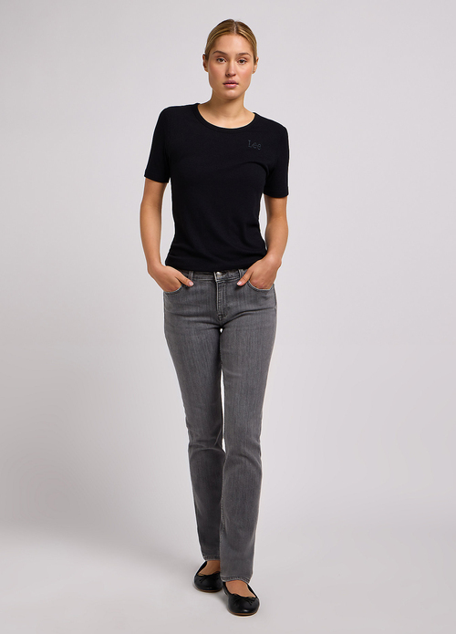 Lee Elbow Sleeve Top Unionall Blk - 112350231