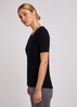 Lee Elbow Sleeve Top Unionall Blk - 112350231