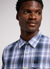 Meska Koszula Materialowe Lee Clean Western Shirt Drama Blue - LG632501