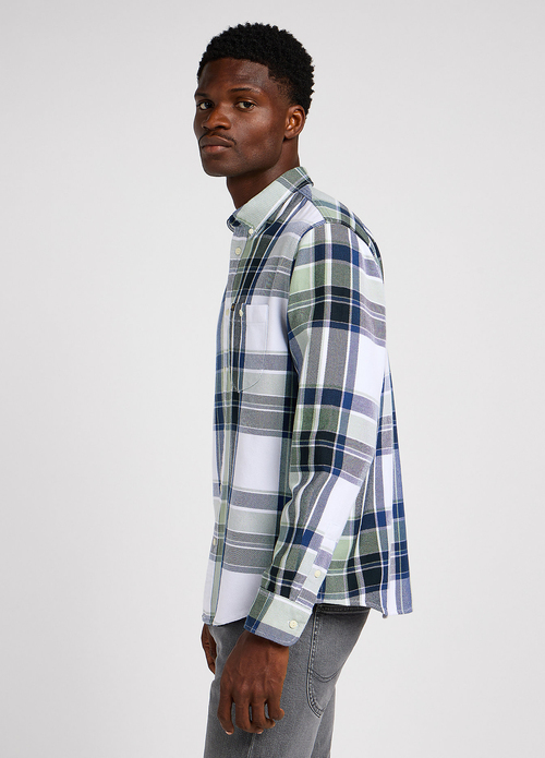 Meska Koszula Materialowe Lee Riveted Shirt Intuition Grey - 112349943