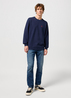Meska Bluza Wrangler Sign Off Crew Navy - 112350534