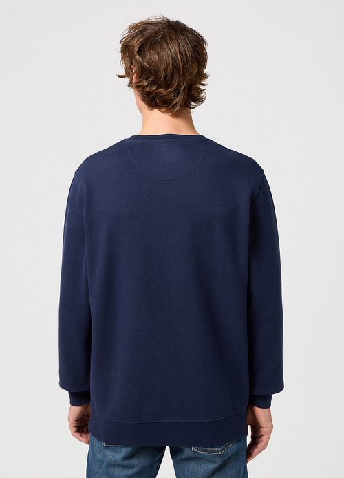 Meska Bluza Wrangler Sign Off Crew Navy - 112350534