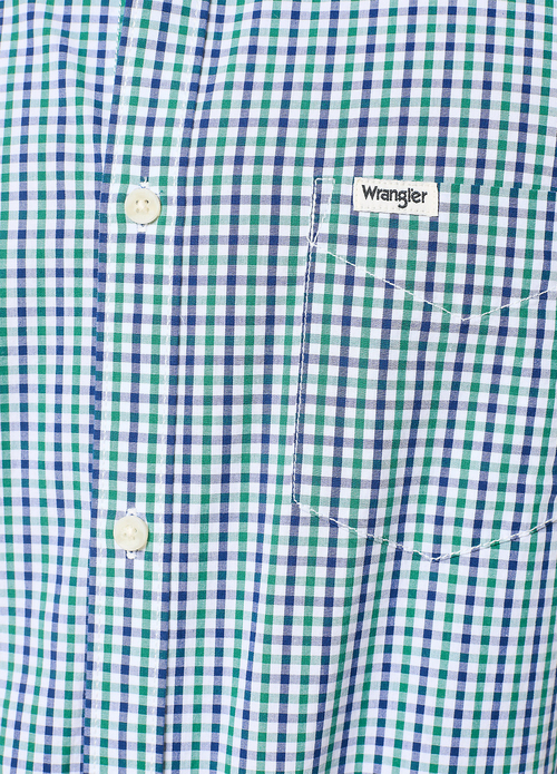 Wrangler One Pocket Shirt Green Navy - 112350479