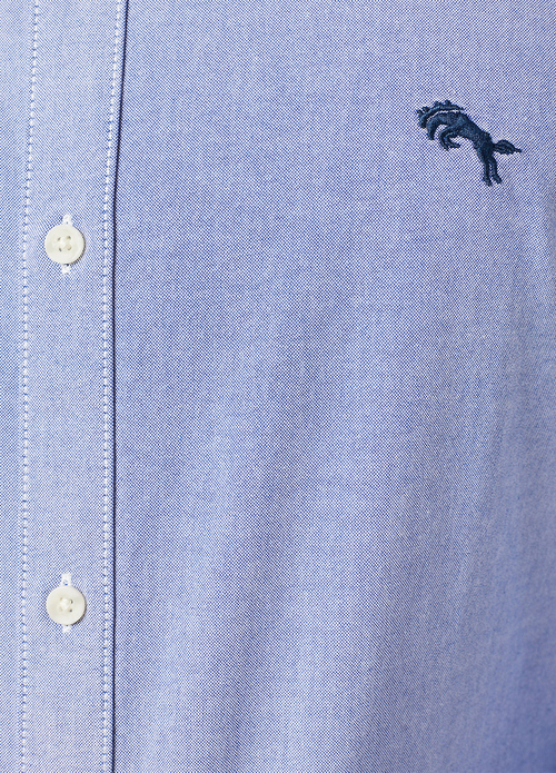 Meska Koszula Materialowe Wrangler Long Sleeve Shirt Oxford Blue - 112350481