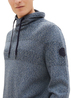 Meska Bluza Tom Tailor Knitted Sweater With A Snood Green Blue Mouline - 1038247-32741