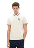 Tom Tailor Polo Shirt With A Logo Print Vintage Beige - 1038848-18592