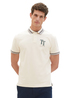 Tom Tailor Polo Shirt With A Logo Print Vintage Beige - 1038848-18592