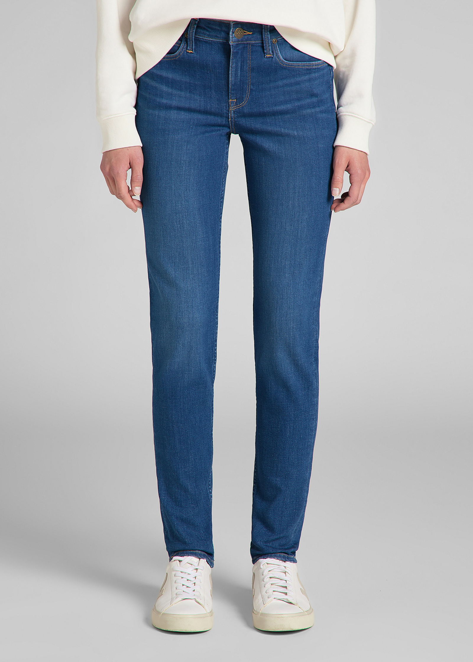 Damskie Spodnie Dzinsowe Lee Scarlett Dark Aya - L526OPSO