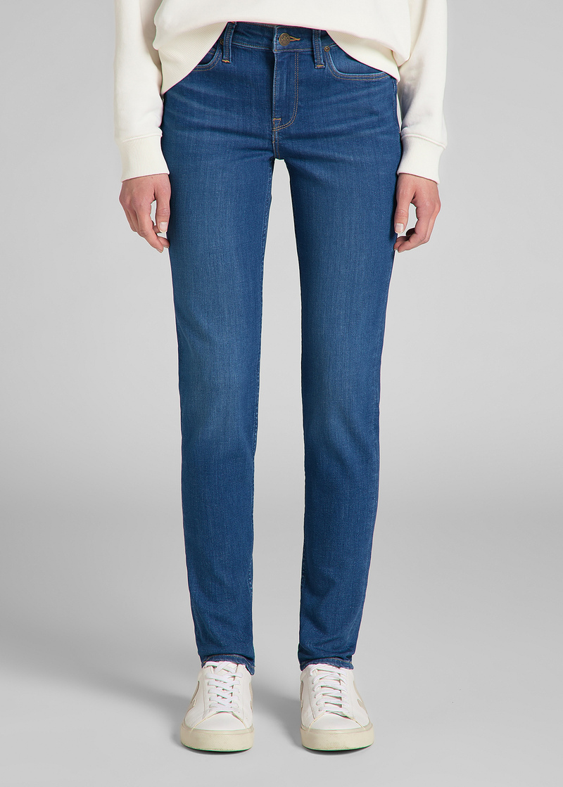 Damskie Spodnie Dzinsowe Lee Scarlett Dark Aya - L526OPSO